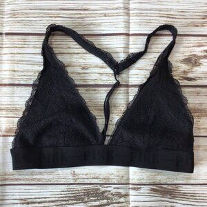 3/$10 Pink Victorias Secret Black Lace Bralette Racerback Sexy Bra